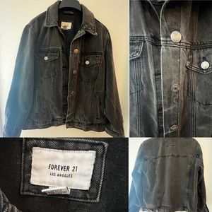 Black denim jacket